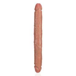 Real Rock Double Gode Straight Slim 30.5 x 3.5cm Marron